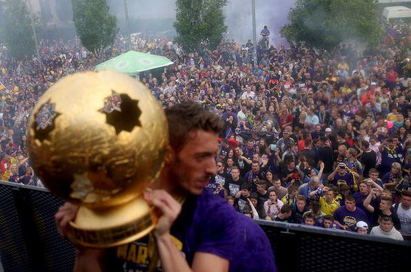 Ibraimi lifts the trophy Ibraimi lifts the trophy