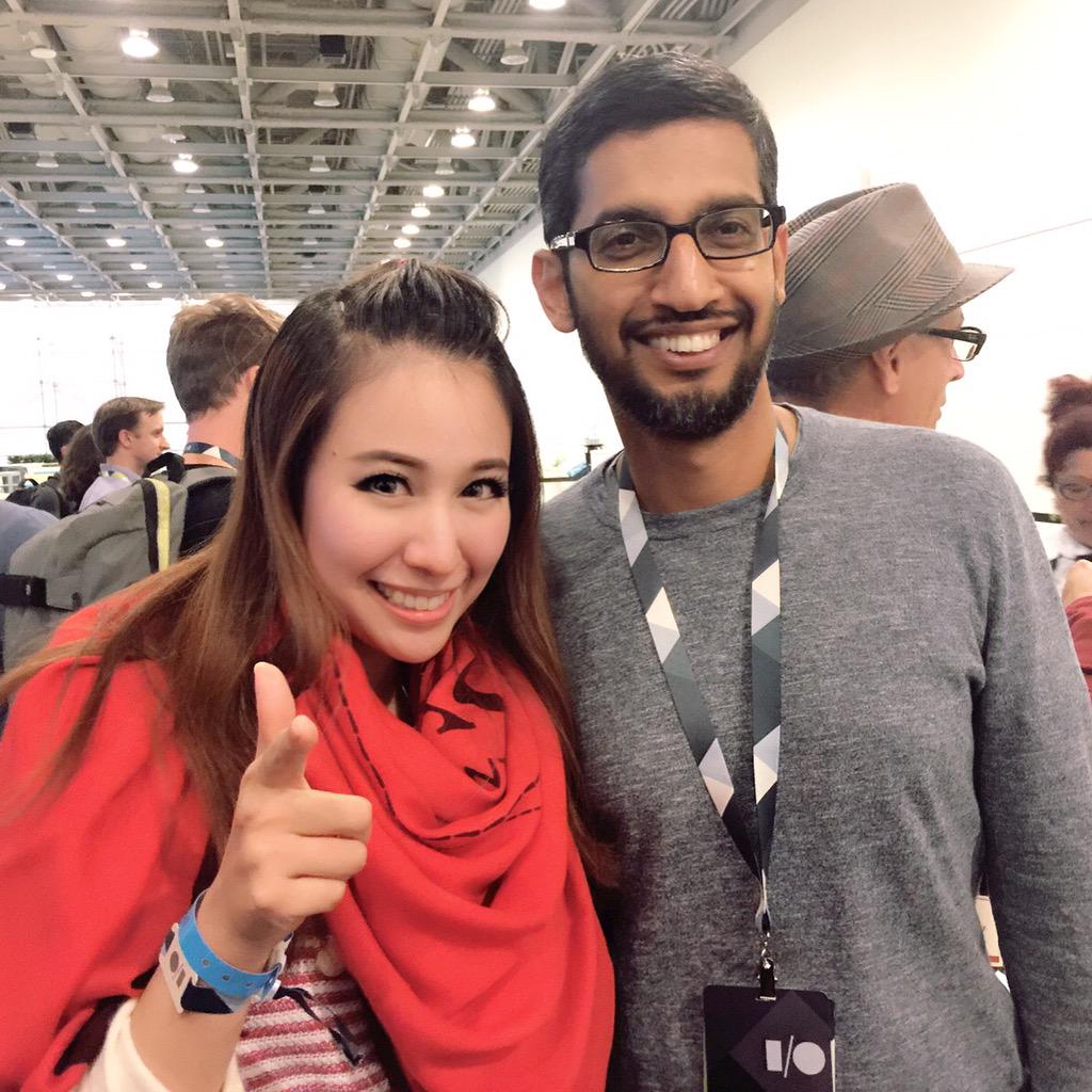 ceemeagain's tweet photo. @sundarpichai in #GOOGLEIO15 such a nice guy!! http://t.co/y1NkfnoyAw