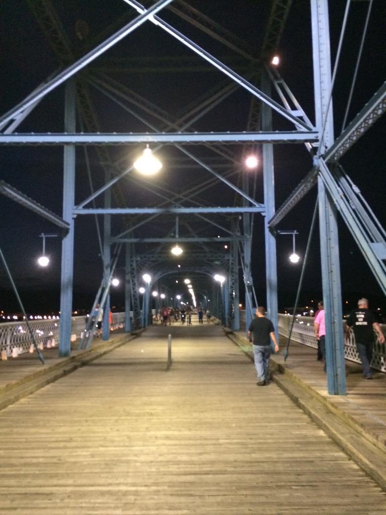 phillblair's tweet photo. You say baseball stadium, I say pedestrian bridge. http://t.co/87qrm2xUgc