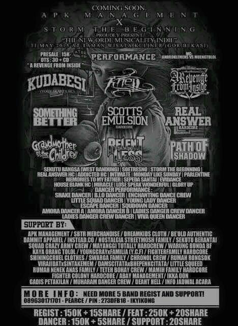 Tonight we will be back at Wisata Kuliner Bekasi on stage 18.30 WIB. Kill the stage and let's headbanging, see you