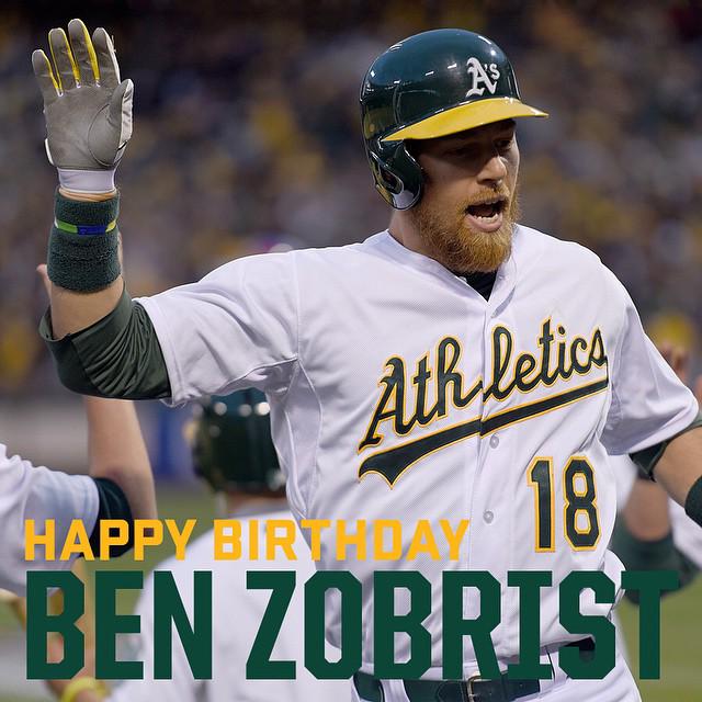 Give Ben Zobrist a high five [Double Tap] and wish him a Happy Birthday! 