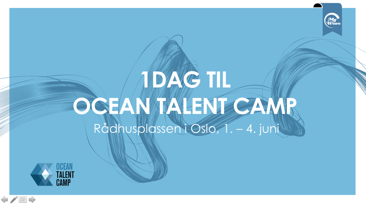 Ocean_Talents's tweet photo. 1 dag igjen til #oceantalentcamp på Rådhusplassen i Oslo! http://t.co/kF44jVqQml