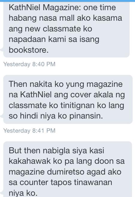 TheKNConfession's tweet photo. 💭 KathNiel Magazine

Sender: mica http://t.co/Ru32F8JcTQ