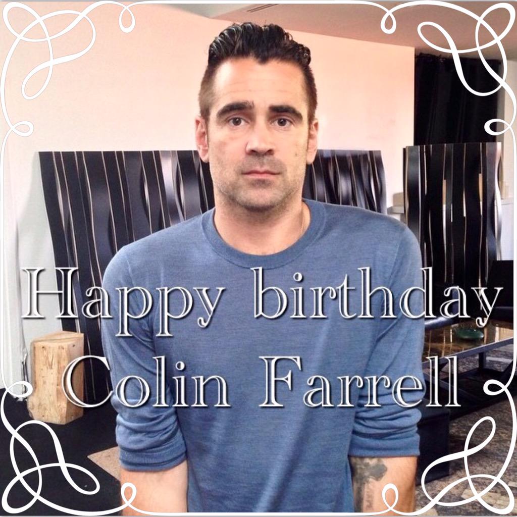 Happy Birthday Colin Farrell, we wish you a wonderful day with your family and friends. 
