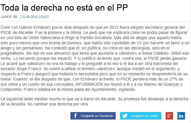 A él no lo consiguió tener de aliado para "DESTRUIRME". A otros SÍ. Esto es la política en Alicante. <a href="/informacion_es/">INFORMACION.es</a>