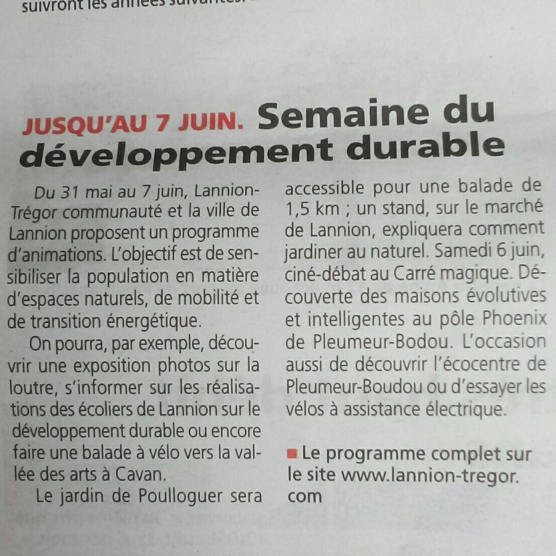 Booltrip's tweet image. Semaine du #developpementdurable 31mai-7juin #lannion #mobilité #transitionenergetique