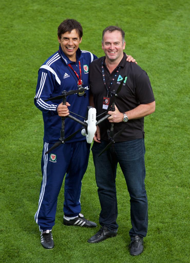 m7aerial's tweet photo. Using our drone with wales manager Chris Coleman @DragonParkNFDC @FAWCoachEd thanks to @propagandaphoto http://t.co/474anwsb86