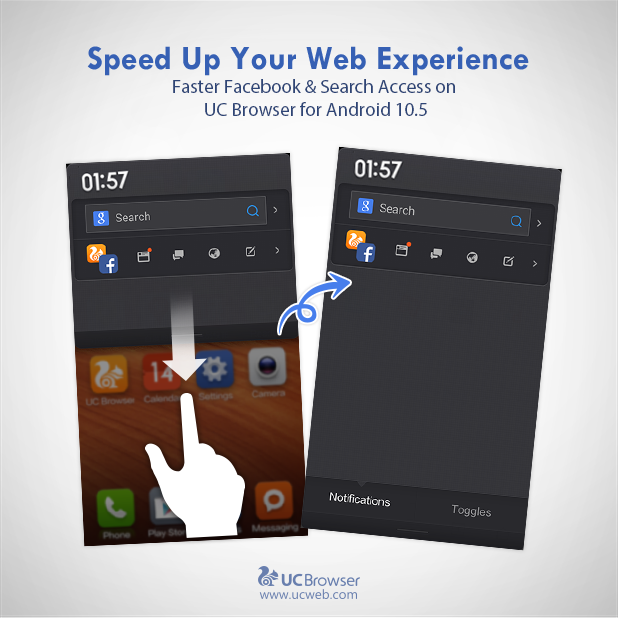 UCBrowser's tweet photo. Notice that you can now quickly search &amp; access Facebook from your notification bar? RT if you did! #UCBrowserAndroid http://t.co/eJ6bti3lDK