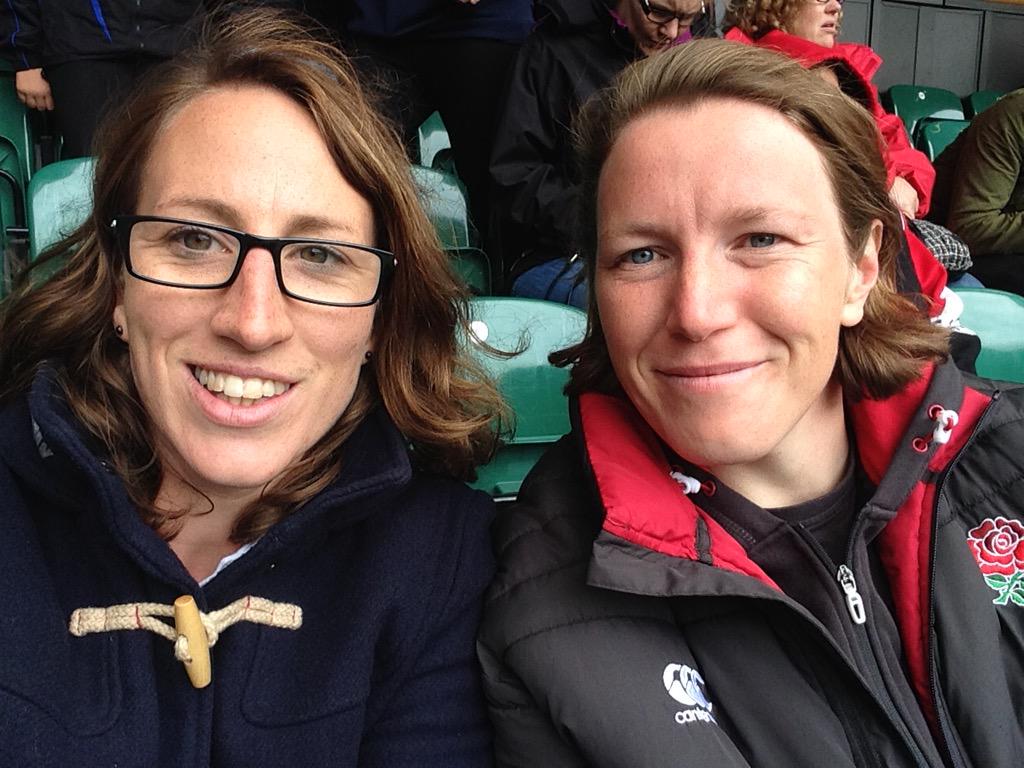 RockyClark_1's tweet photo. Quick turnaround from camp to catch up with inspirational speaker @KatMerchant14 @EnglandRugby v Baa Baa's #AtHQ http://t.co/k6fGw4Oit6