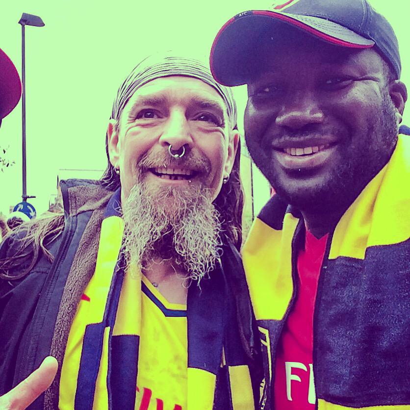 nfansu's tweet photo. At the #FACupParade with one and only @MrBullyArsenal #NorthLondonIsRed #12FACups #COYG @chuks2005 @Kebsun @Arsenal http://t.co/4hEv9ah1aI