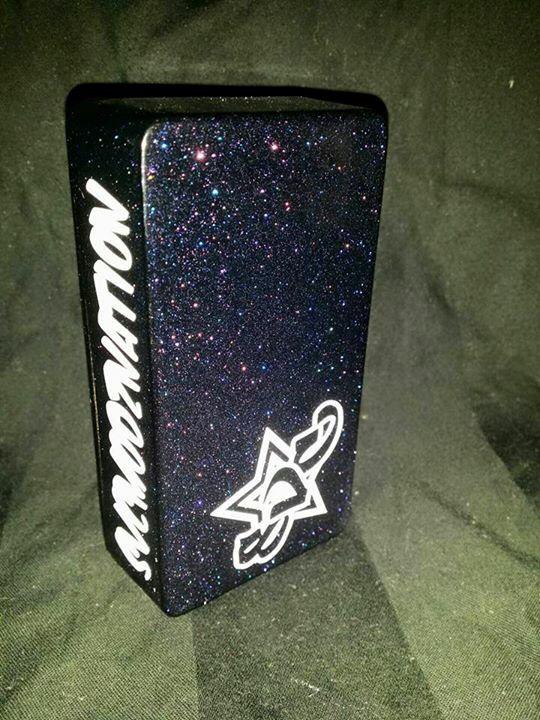 Be_mossy's tweet photo. Custom one Vape mod, galactic black sparkle with white viynl stormtrooper. #SVCMODZNATION http://t.co/RpKM3jnFT5