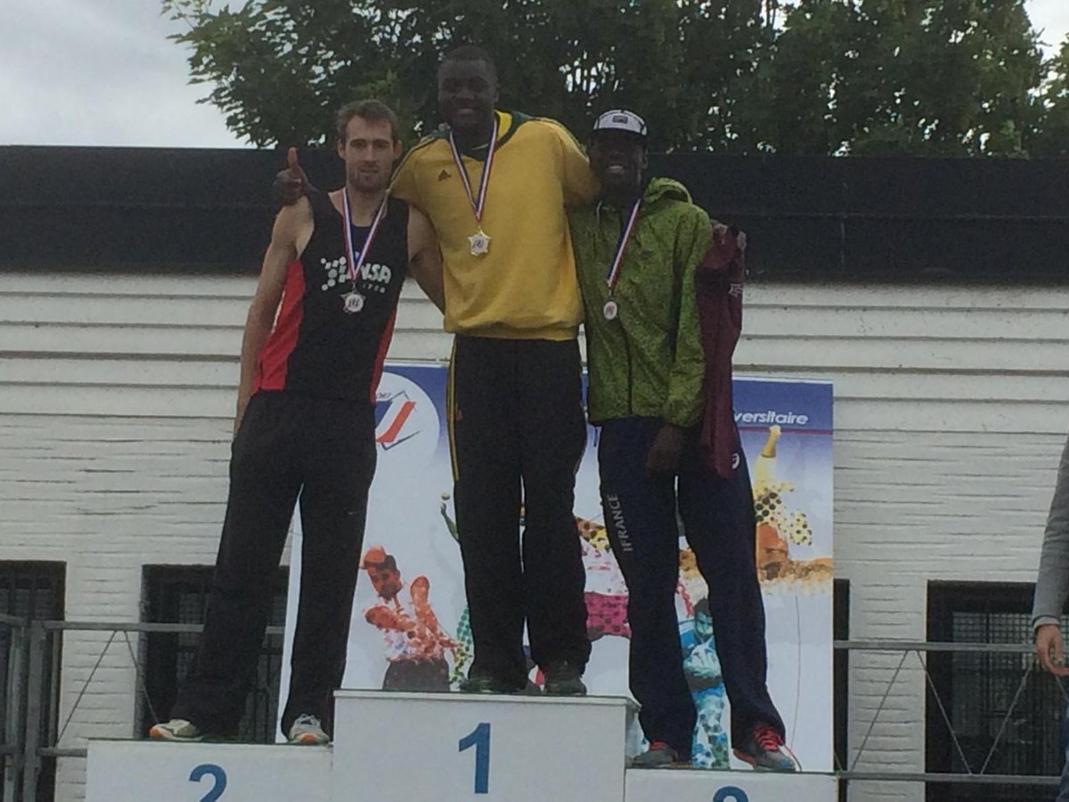 Fernand champion de France FFSU 214 Florian 2me 212 et Cheick 208 3me à Reims