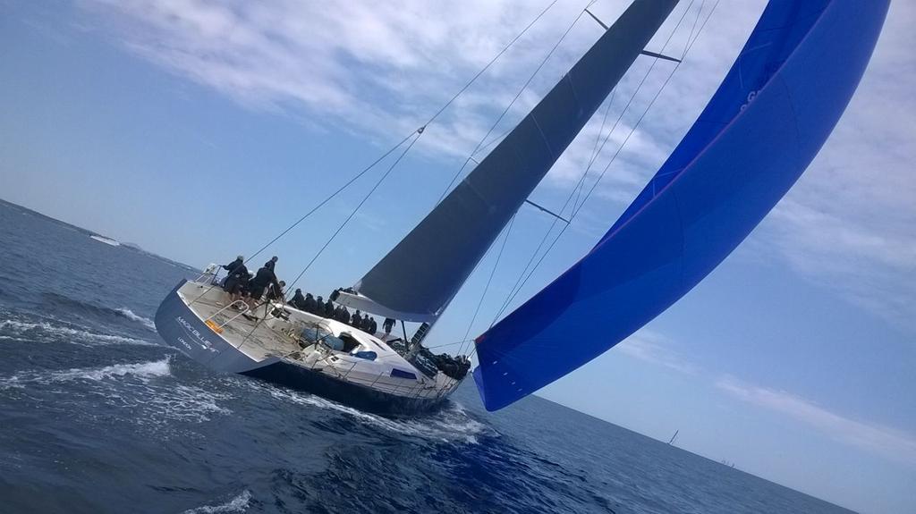 TACTIC_av's tweet photo. Greetings from the sea!Enjoying filming @MenorcaMaxi 's boats.Pic: #MagicBlue 2014 Wallys champion @TurismoMenorca http://t.co/XF2eSvwi4H
