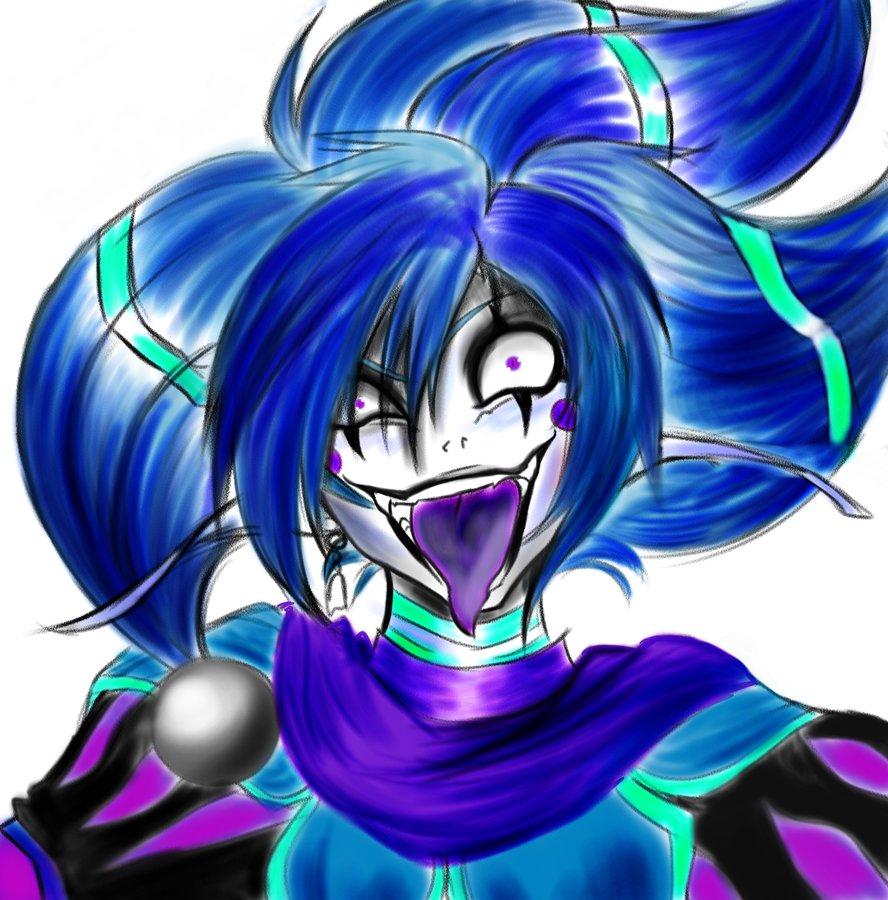 CandyPop's tweet photo. @LaughingJack821 Jackyyy! [un clown se trouvant devant toi sa chevelure étant bleu turquoise, il te tire la langue] http://t.co/iEhr3dyGGR