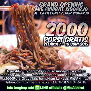 ericanovian's tweet photo. Menunggu selasa supaya bisa coba in @MieAkhirat #MieAkhiratSidoarjo #2000PorsiGratis http://t.co/i6PK4hCc2D