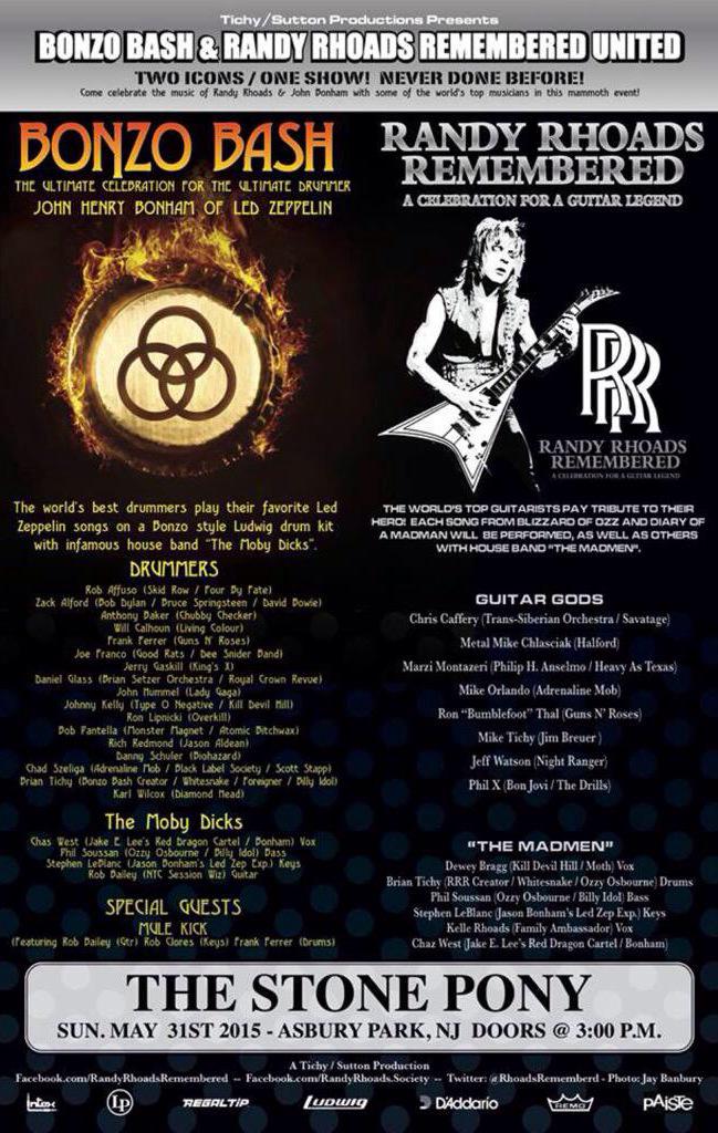 Born 1948
Happy Birthday John Bonham East coast Bonzo Bash (and Randy Rhoads Remembered) tonight in NJ! 