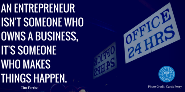 An entrepreneur isn't someone who owns a business, it's someone who makes things happen - <a href="/tferriss/">Tim Ferriss</a>