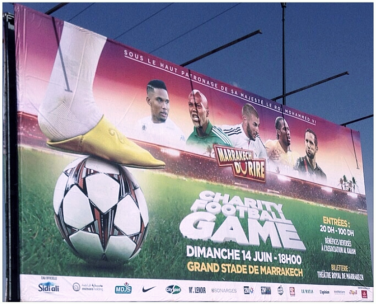 SamuelEtoo's tweet photo. Merci pour l'invitation!!#CharityFootballGame#Marrakech#Morocco @jameldebbouze http://t.co/WAOqpMiIFE