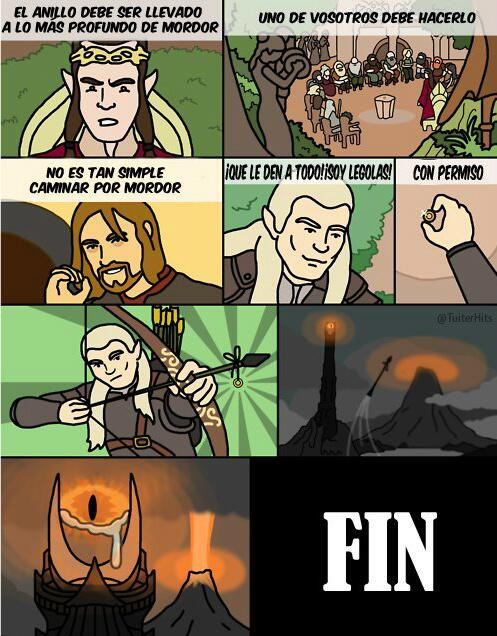 TuiterHits's tweet photo. Final alternativo de "El señor de los anillos". http://t.co/eJt1SQ0DcA