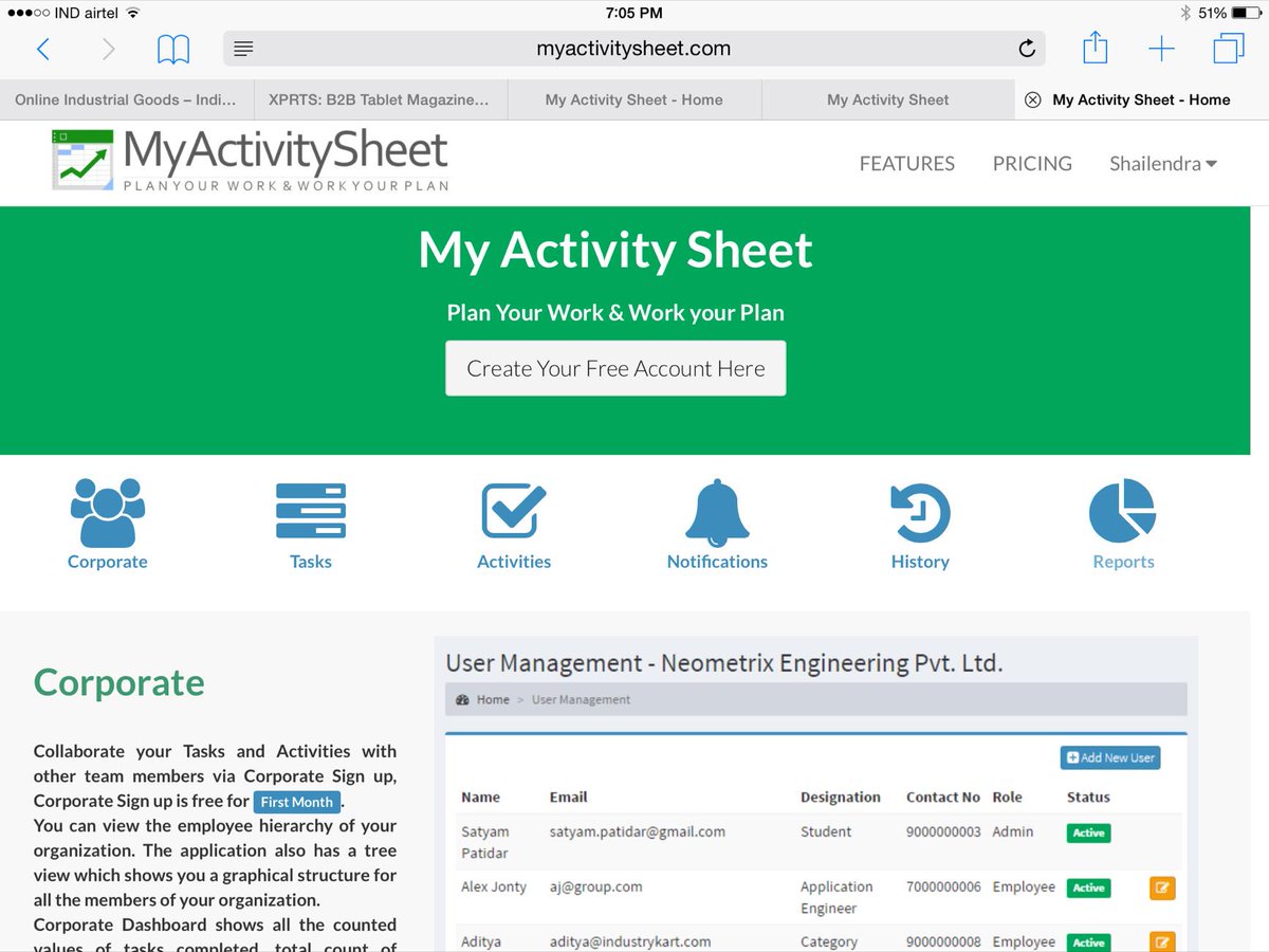 MyActivitySheet's tweet image. Plan your work and Work your plan. Feature view, simple, free for users @minmsme @MDPai05 @myventurein @meerasanyal