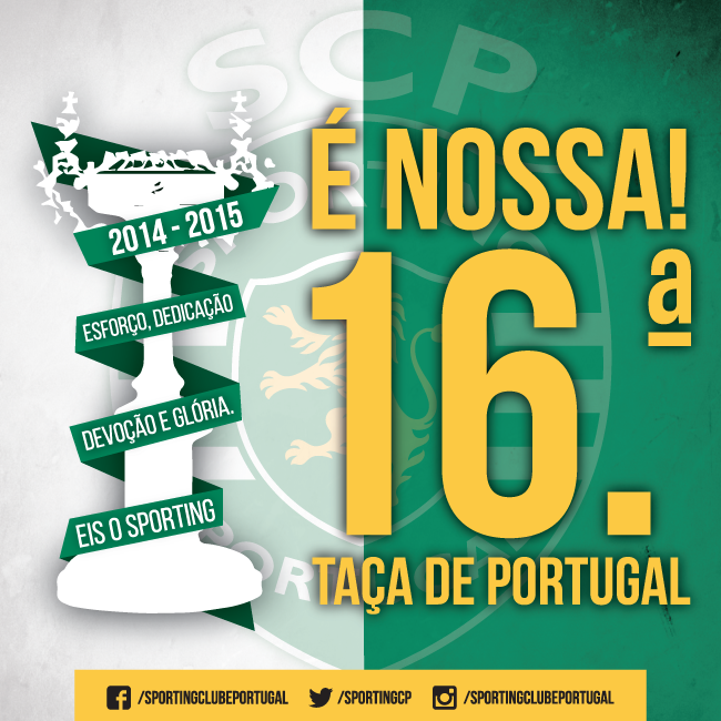 SportingCP's tweet photo. É NOSSAAAAAAAA!! #EmModoJamor #DiaDeSporting http://t.co/vnCCCD7RWO