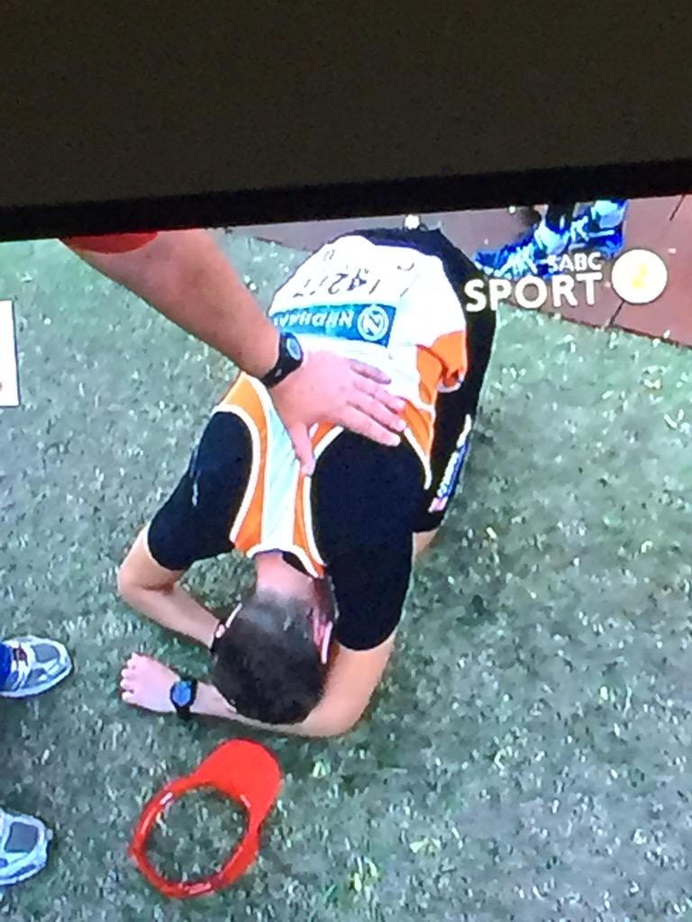 TheUnogwaja's tweet photo. Here is Macky and Brundle crossing the line... http://t.co/BpjyUOujmO
