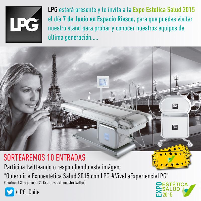 LPG_Chile's tweet photo. Si aún no tienes tu entrada para Expo Estetica Salud 2015 @mediosexpo2015, participa con nosotros!! http://t.co/PkxhLrakCO