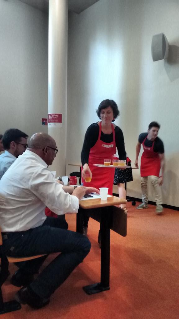 destefanova's tweet photo. @BrutOuDoux  treating good the jury #SWLyonFood @jonathanbonzy @DianeDup http://t.co/PxCjWeCVvA
