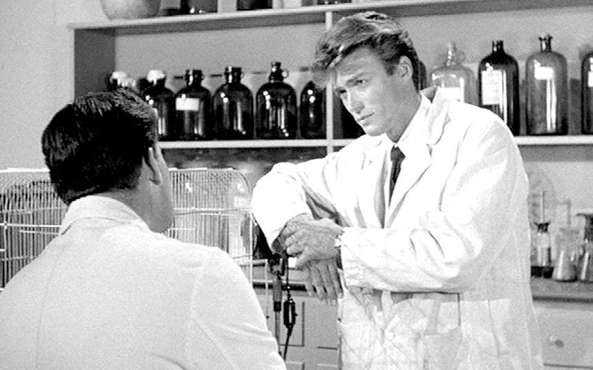 Happy Birthday to Clint Eastwood seen here as a lab technician in REVENGE OF THE CREATURE(1955). 