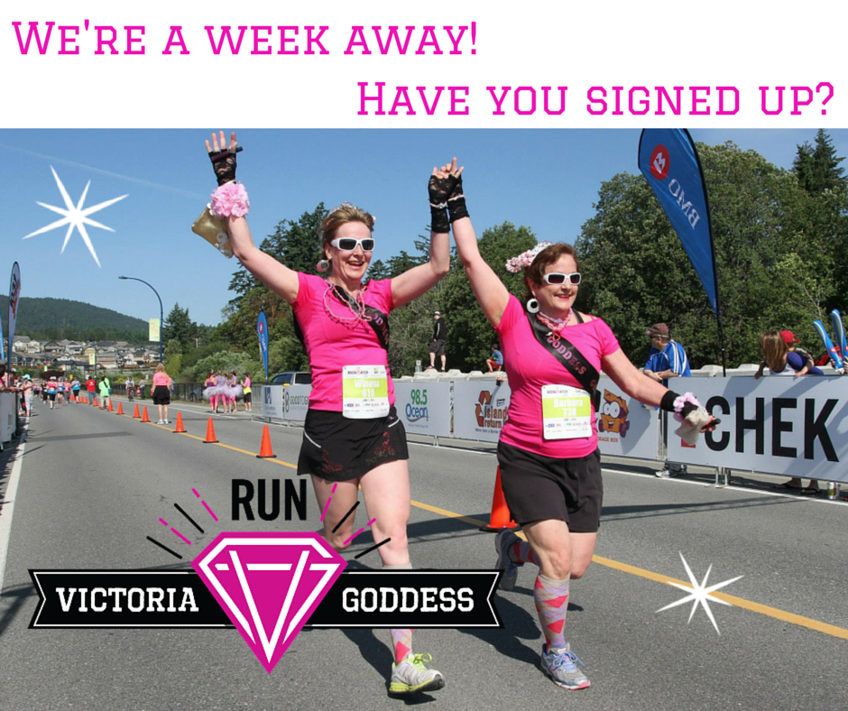 GoddessRun's tweet photo. One week today! Join us! Register today - #GoddessRun #FunIncluded #yyj  http://t.co/agXDfnS9Jr http://t.co/2klGf2rVhA