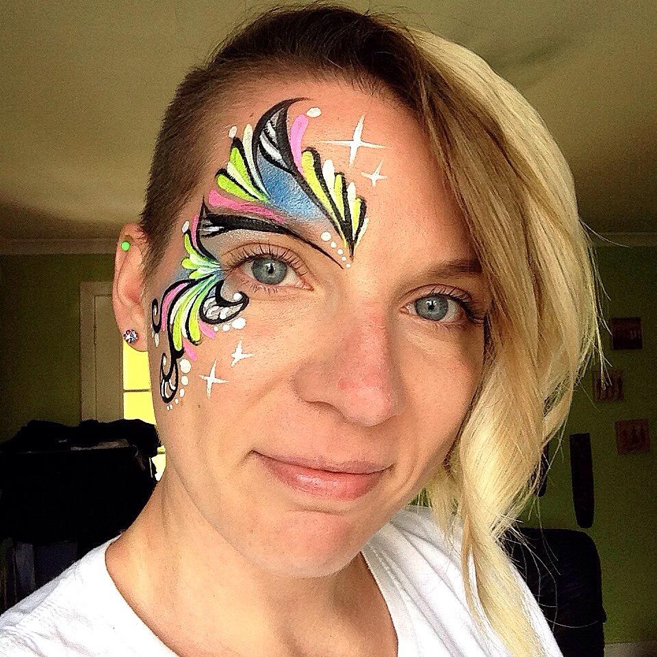 Todays design #facepaint #design #colourful