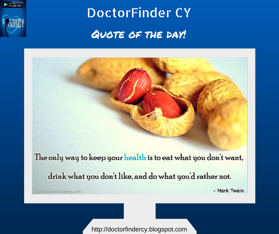 DoctorFinderCY's tweet photo. Quote of the day!
#quote #healthy #eating #healthy #life #cyprus http://t.co/GkXYprwgcE