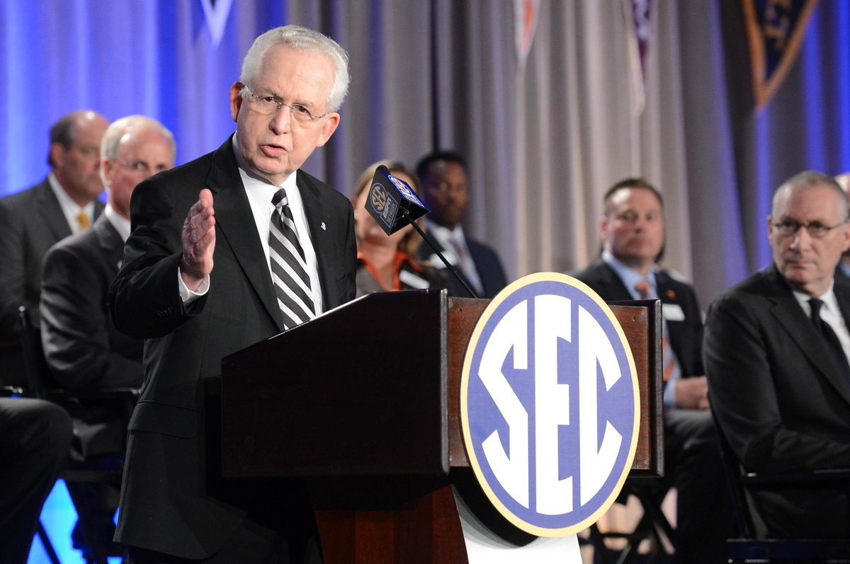 SECNetwork's tweet image. Today is Mike Slive’s final day as SEC commissioner. He inspired us all, not to be better, but to be the best. #SEC