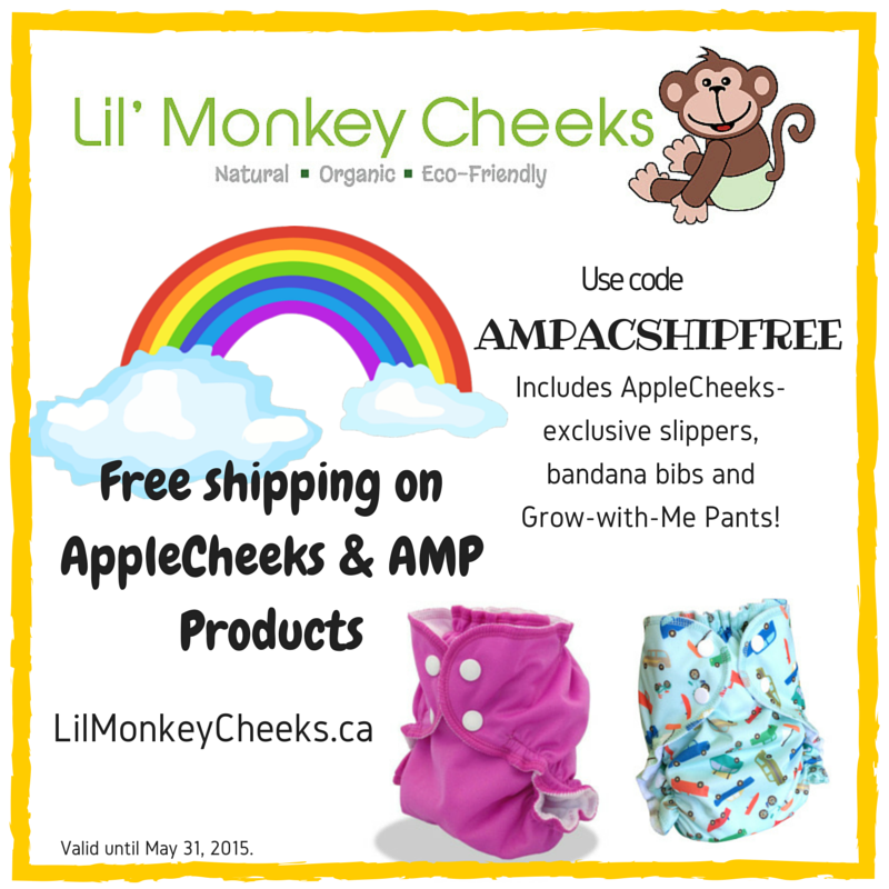 LilMonkeyCheeks's tweet photo. Tonight's your last chance to get free shipping on #ampdiapers and #applecheeks at Lilmonkeycheeks.ca! http://t.co/N87KkhVyG1