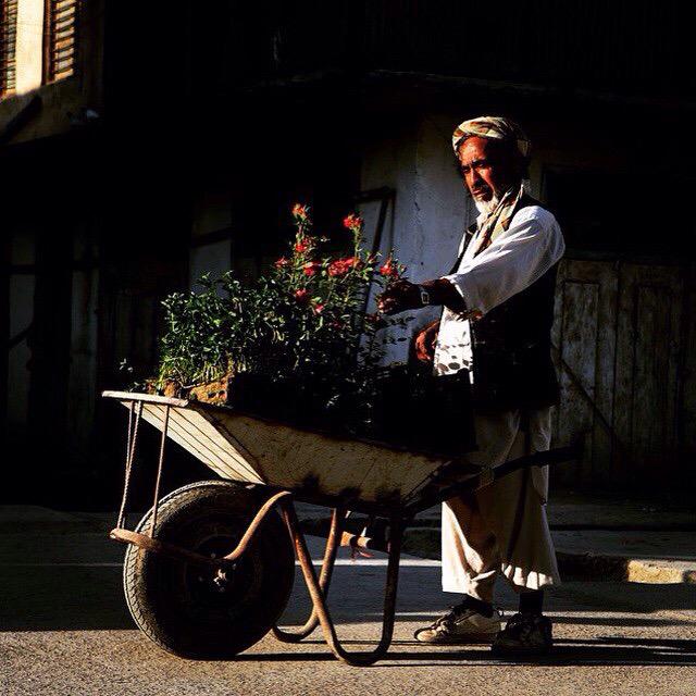 Bayshak_'s tweet photo. Afghan man selling flowers http://t.co/CUZ7TvWdCm