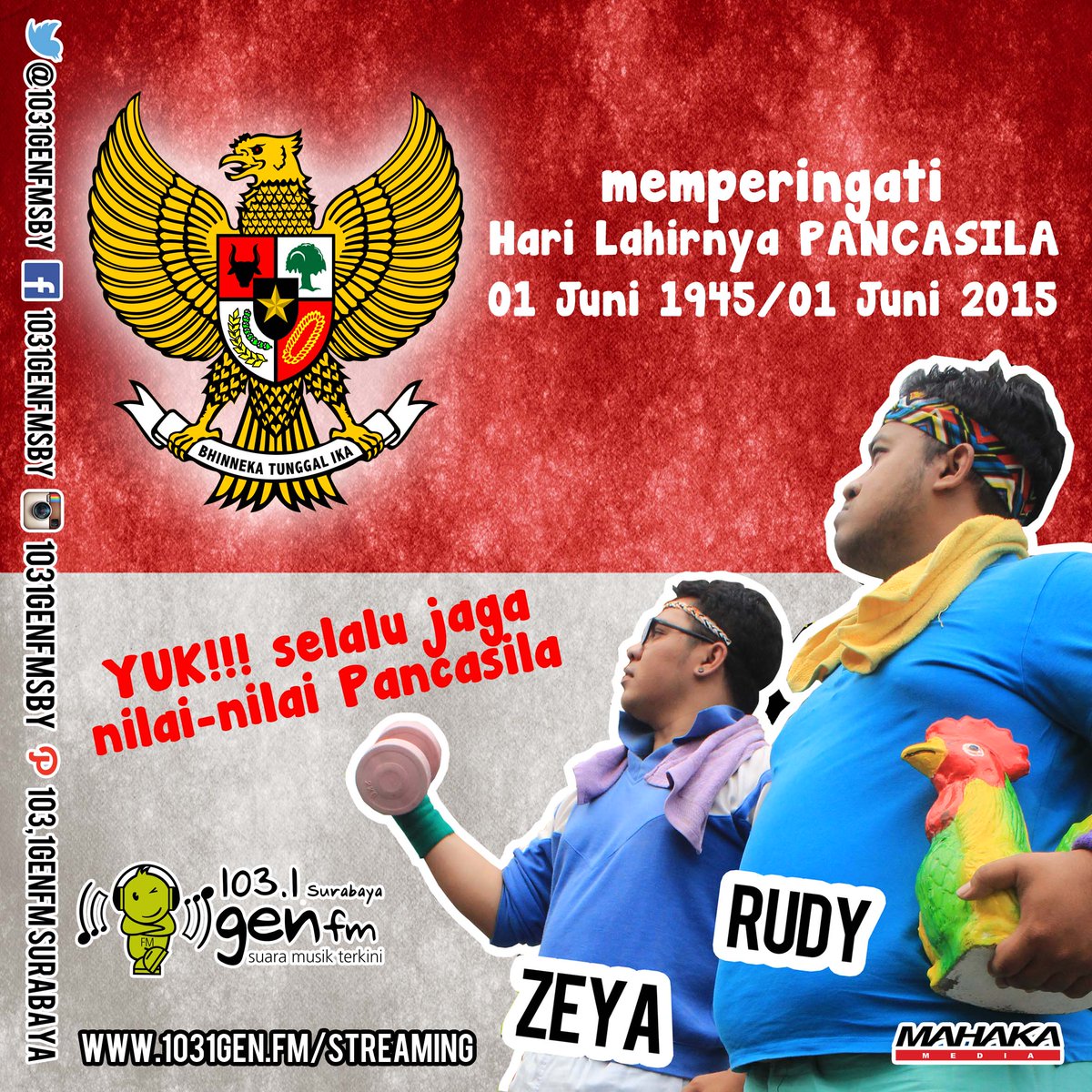 8 helai bulu pada ekor di Garuda Pancasila #GenHariPentingPuooll