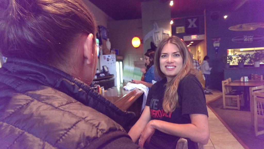 RedPackPeriod's tweet photo. @alisondiegel hanging out at the #redpackparty this Sunday! @RedPackPeriod http://t.co/XKubmtOy44
