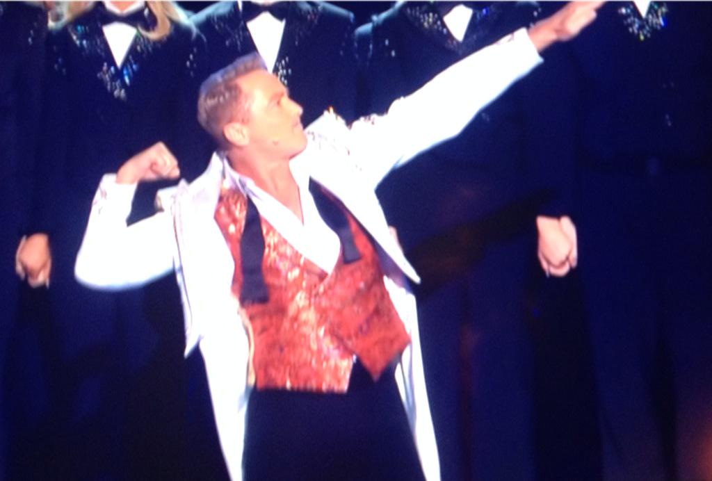 Performing now is <a href="/MichaelFlatley/">Michael Flatley</a> and <a href="/lordofthedance/">Lord of the Dance</a> amazing! <a href="/BGT/">BGT</a> #BFTFinal