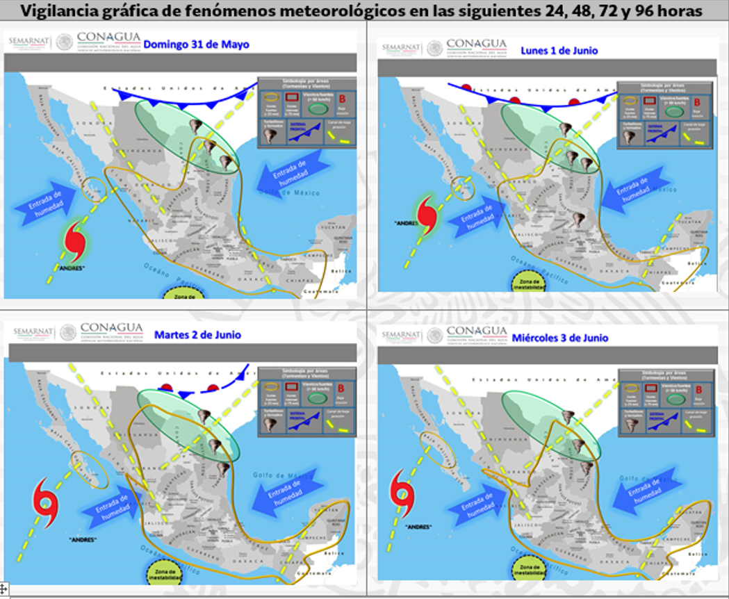 conagua_clima's tweet photo. #Pronóstico extendido a 96 horas (Discusión #Meteorológica Técnica) en: http://t.co/0XvZfwjB49 http://t.co/rRMyh20miJ