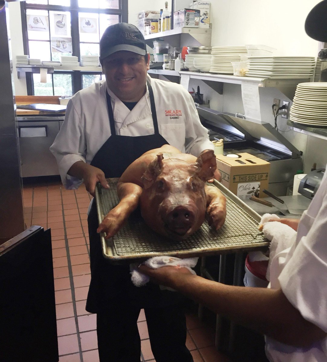 solaresandiego's tweet image. #HeartofSpring! Here is our #porchetta - a guest of honor for our big dinner this afternoon on the side lawn!