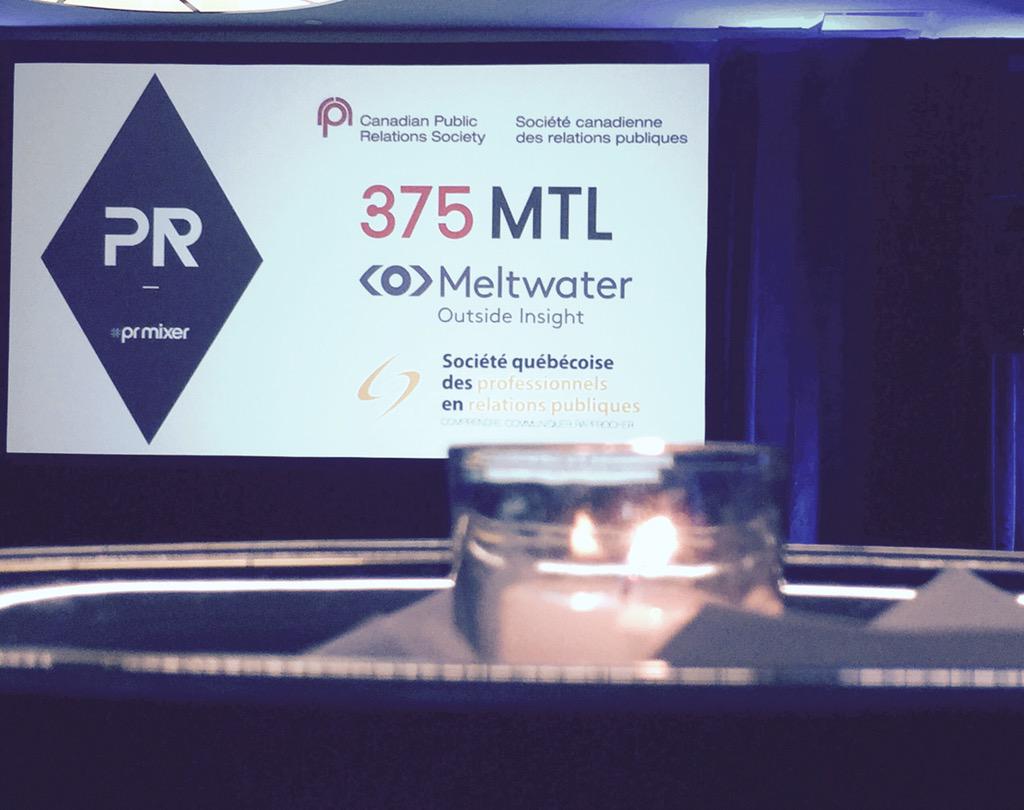 ArianeStP13's tweet photo. Au #PRmixer ce soir! #mtl2015 #CPRS2015 http://t.co/vXfiRlI79N