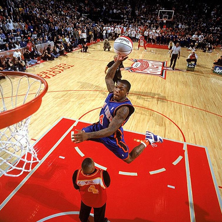 \"The only 3-time dunk contest champion\"  

Happy 31st birthday to the 5\9\" dunking phenom  