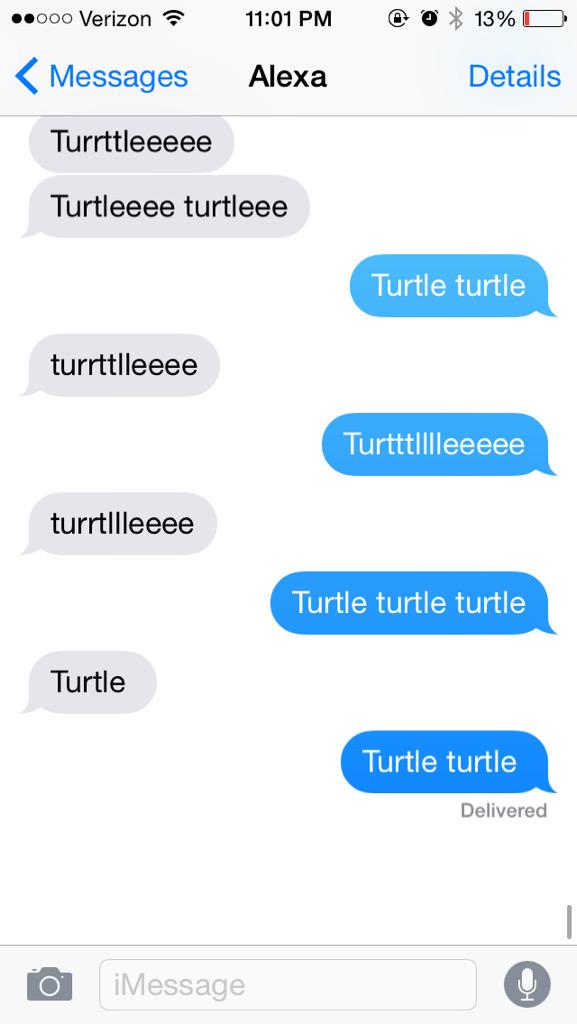 cay_swartz's tweet image. We&apos;re good at texting 🐢 #secretlanguage @Alexa_swartz