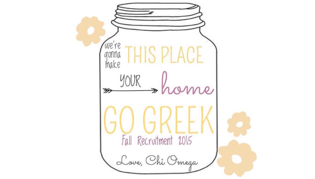BSUCHIO's tweet photo. Chi Omega wants you to go Greek! #FallRecruitment2015 #GoGreek http://t.co/GEZ3qVzF0U