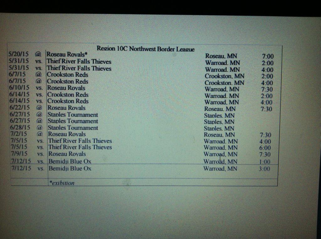 WarroadMuskies's tweet photo. Schedule for the summer #hookemfish http://t.co/NHcSJ4wSDM