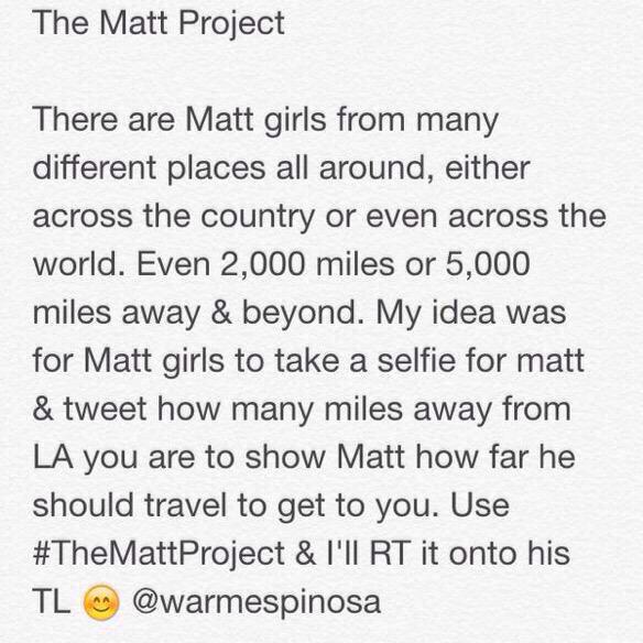 fullmoonbri's tweet photo. hi I'm bri from Toronto and I'm 4,020 miles away from matt, but one day we'll break the distance #TheMattProject 🌃💟 http://t.co/Xj4tRIGW6j