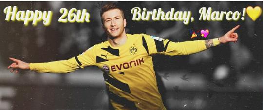  Happy 26th Birthday Marco Reus you are The best player soccer of The world HEJA BVB!! 