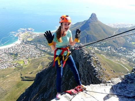 radrappelling's tweet photo. The South African classical abseil involves using only 2 ropes for better body support! Look Ma, no hands! #RR http://t.co/3CVDWpwQpm