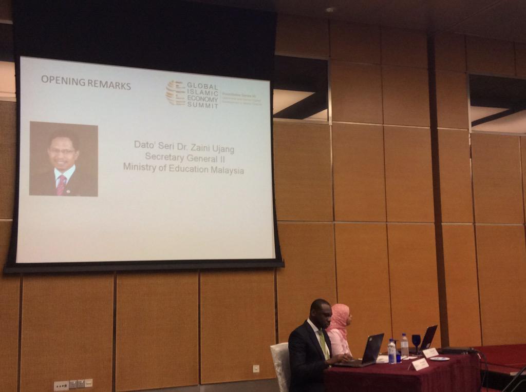 <a href="/GIESummit/">Global Islamic Economy Summit</a> Opening remarks by Secretary General, Ministry of Education MY, Dato' Seri Dr Zaini Ujang #roundtableSIII