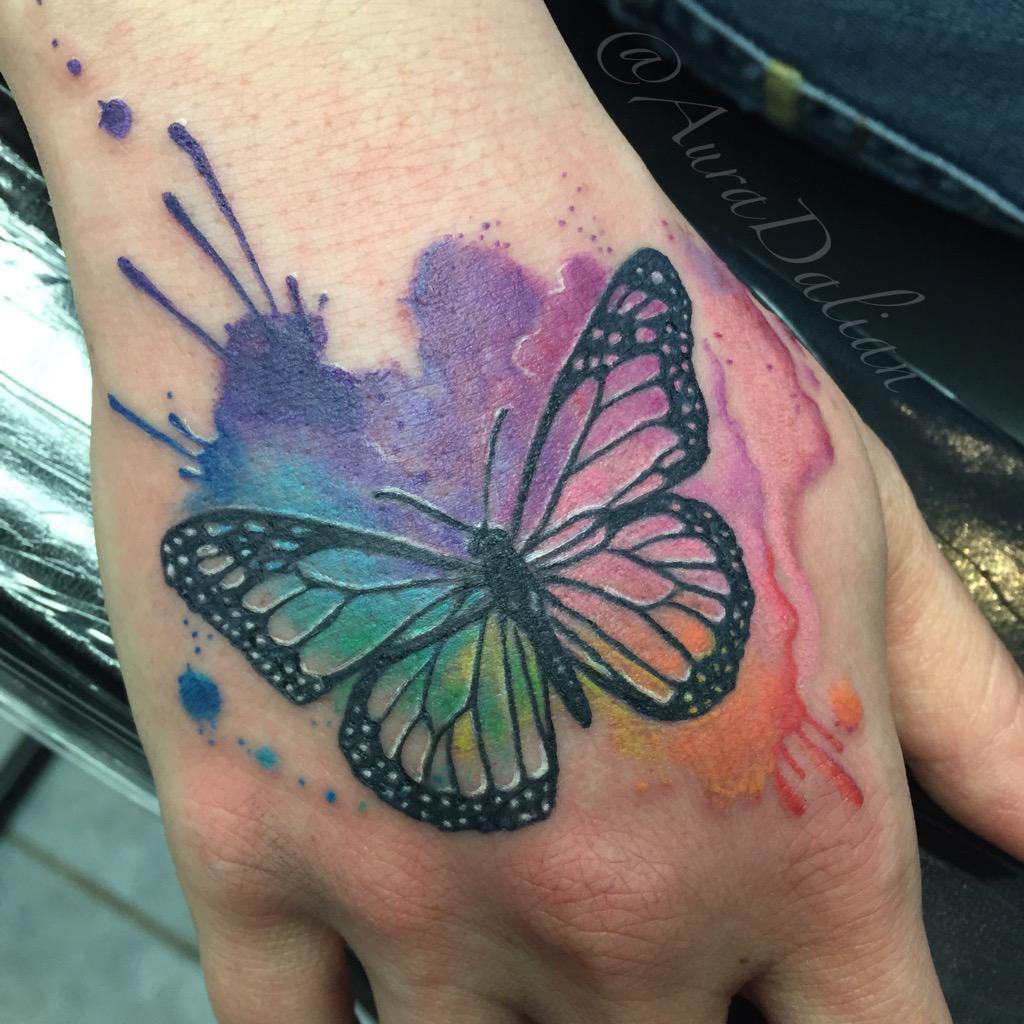 Aura Dalian on Twitter: "#watercolor #Butterfly #tattoo # ...